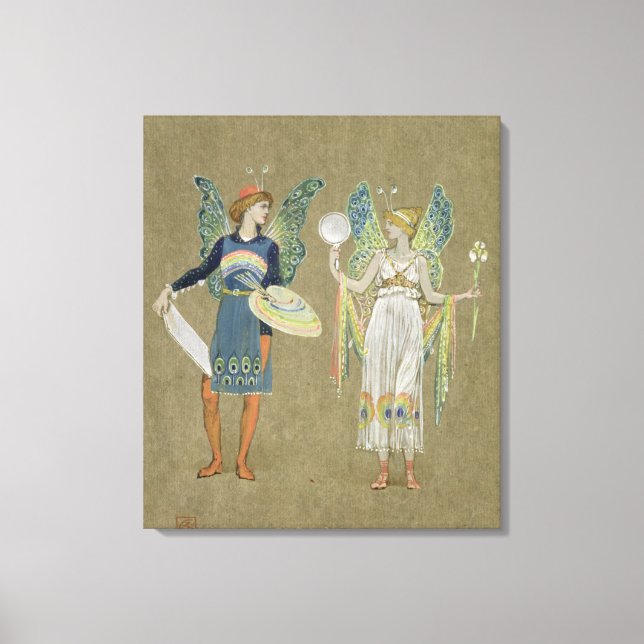 Elves and Fairy Painters, from 'The Snowman' 1899 Canvas Print (Front)