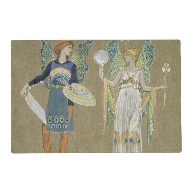 Elves and Fairy Painters, from 'The Snowman' 1899 Placemat (Front)