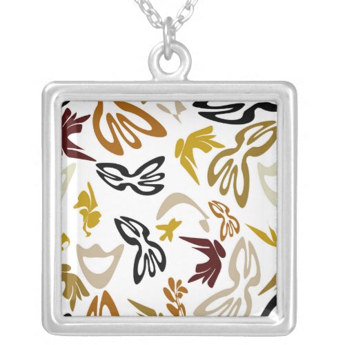 Elves Butterflies and Masks 1 Silver Plated Necklace