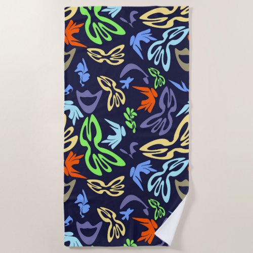 Elves Butterflies and Masks 4 Beach Towel