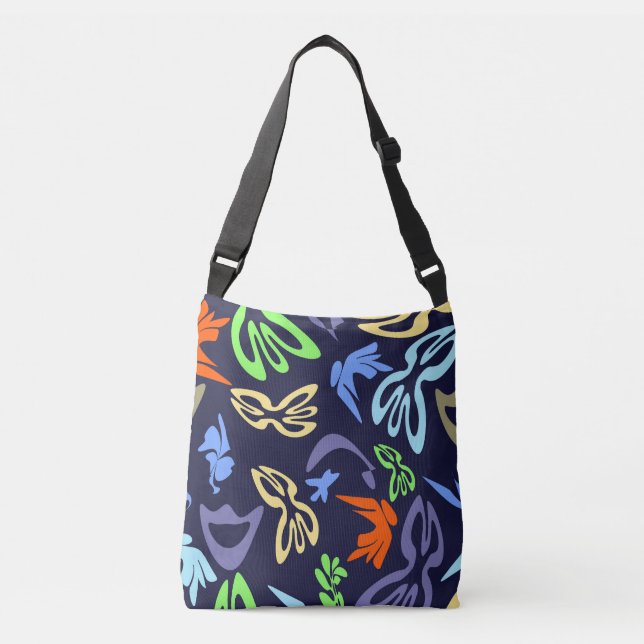 Elves, Butterflies and Masks 4 Crossbody Bag (Front)