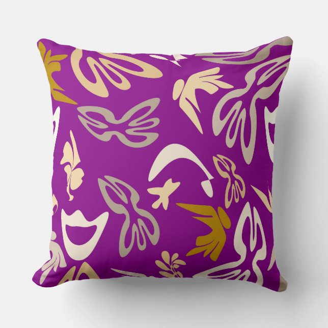 Elves, Butterflies and Masks 6 Throw Pillow (Front)