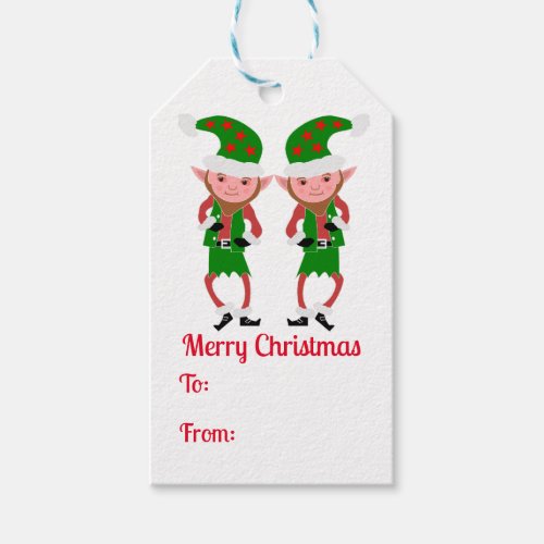 Elves Christmas Gift Tags