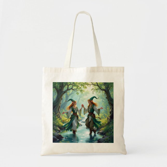 Elves Dancing Tote Bag (Front)
