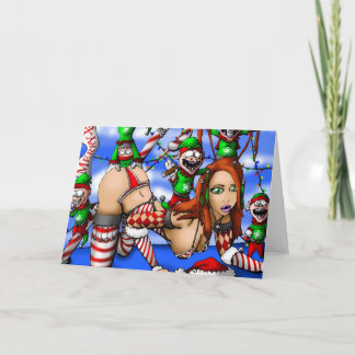 Elves, elves, and More Elves Holiday Card