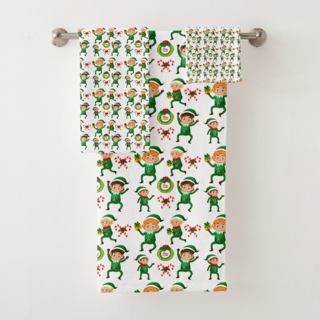 Elves Elves Elves Bath Towel Set (Insitu)