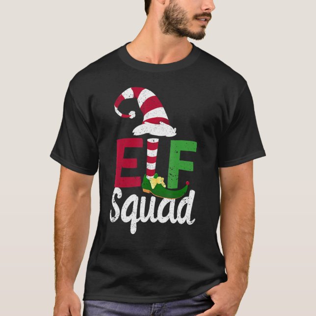 Elves Family Christmas Matching Xmas Pajamas Elf S T-Shirt (Front)