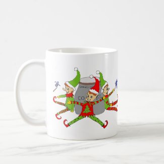 Elves Guarding Cookie Jar Coffee Mug