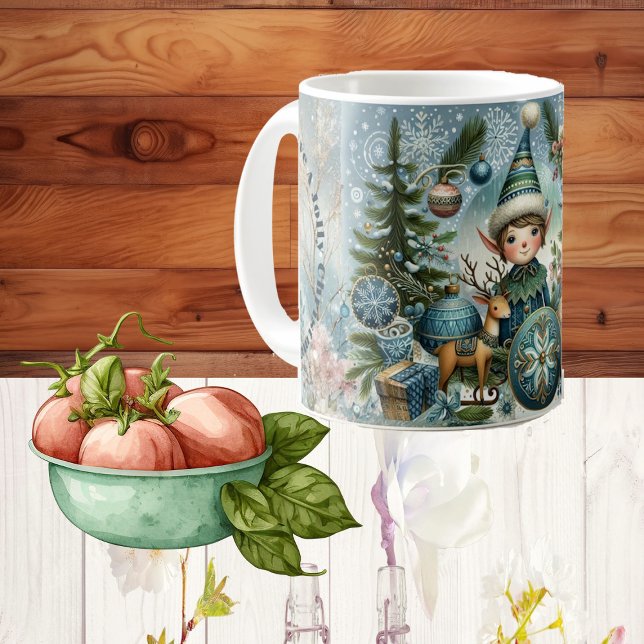 Elves Hail Snowflakes, Ornaments, Jolly Christmas  Coffee Mug (Elves Hail Snowflakes, Ornaments, Jolly Christmas Coffee Mug)