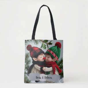Elves Hug Under the Mistletoe Tote Bag