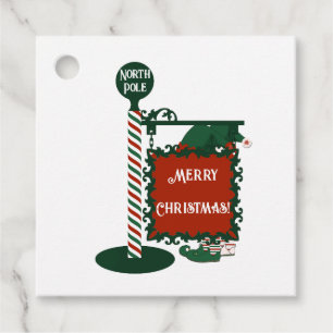 Elves Legs Merry Christmas Gift Tag Enclosure Car