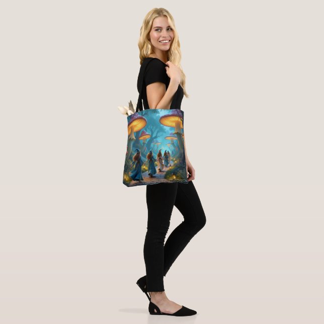 Elves Mushrooms Tote Bag (On Model)