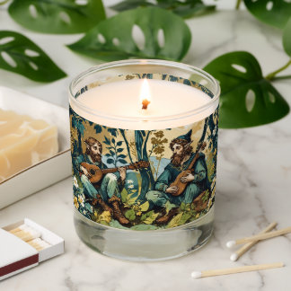 Elves Playing Lutes in the Forest Candle