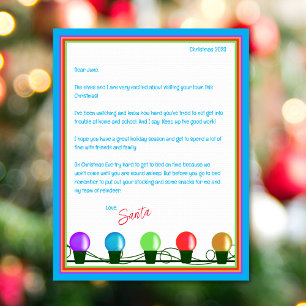 Elves & Santa Letter Paper Sheet