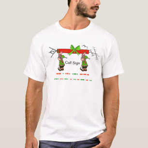 Elves with Antenna Present Ham Radio Tshirt