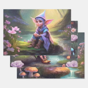 Elves Wrapping Paper Sheets