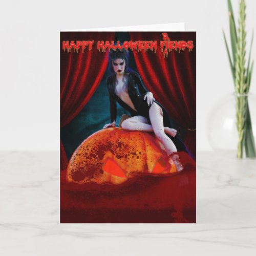 Elvira Mistress of the Dark Halloween Card
