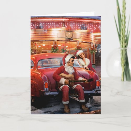 Elvis and Marilyn Christmas Holiday Card