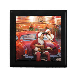 Elvis and Marilyn Christmas Jewelry Box