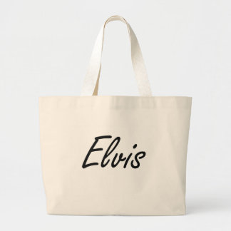 Elvis Artistic Name Design Large Tote Bag