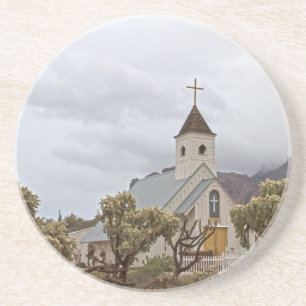 Elvis church at the Superstition mountains Drink Coaster