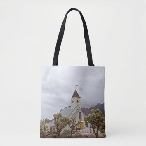 Elvis church at the Superstition mountains Tote Bag