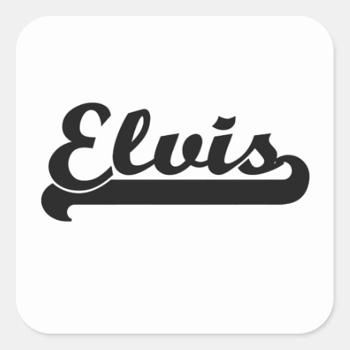 Elvis Classic Retro Name Design Square Sticker