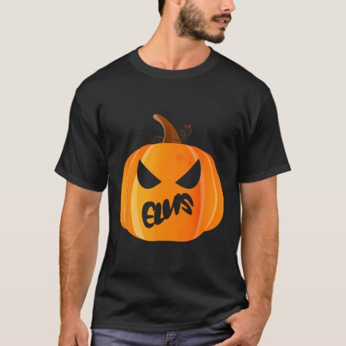 Elvis Name Custom Pumpkin Personalized Halloween T T_Shirt