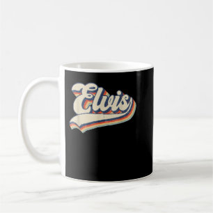 Elvis Name Personalized Vintage Retro Gift Men Wom Coffee Mug