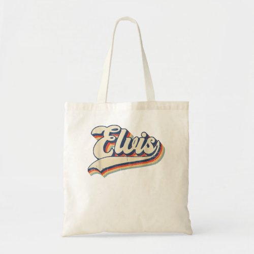 Elvis Name Personalized Vintage Retro Gift Men Wom Tote Bag