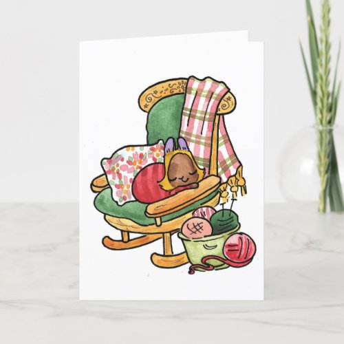 Elvis on the rocking chair holiday card