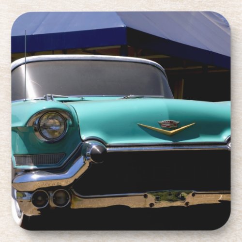 Elvis Presleys Green Cadillac Convertible in Beverage Coaster