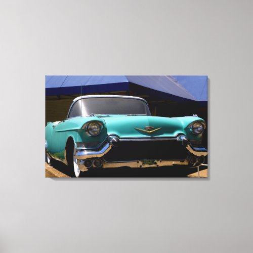 Elvis Presleys Green Cadillac Convertible in Canvas Print