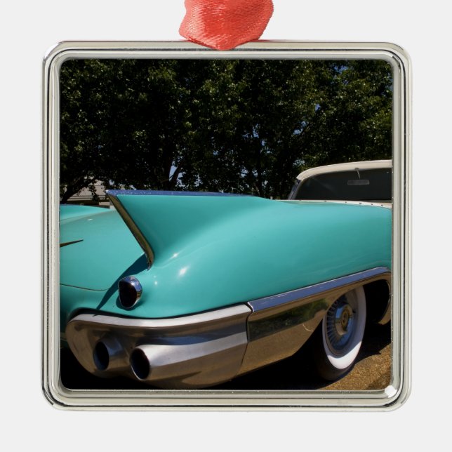 Elvis Presley's Green Cadillac Convertible in Metal Ornament (Front)