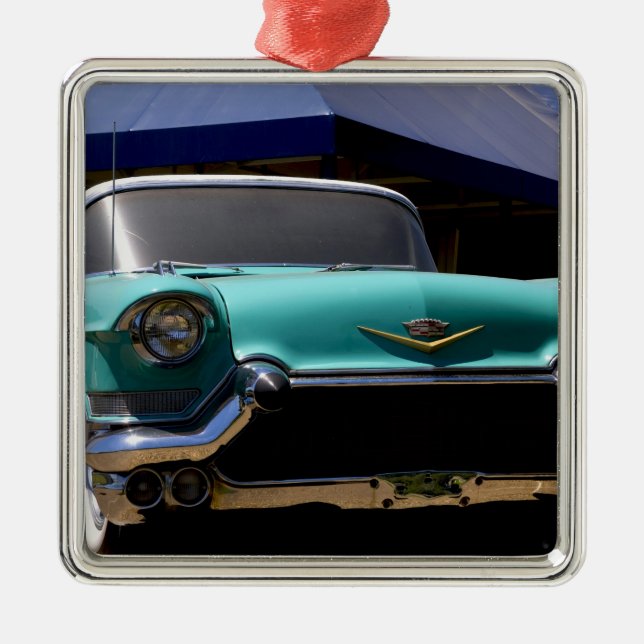 Elvis Presley's Green Cadillac Convertible in Metal Ornament (Front)