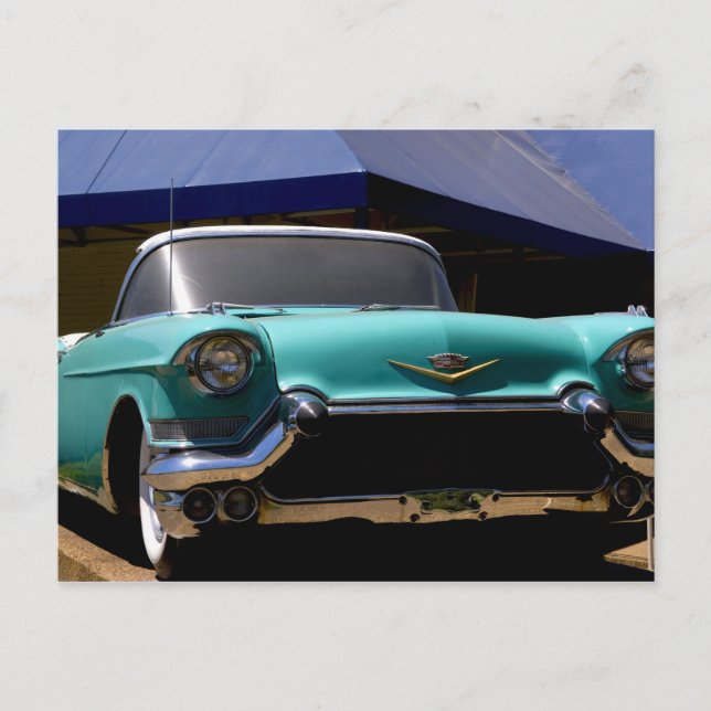 Elvis Presley's Green Cadillac Convertible in Postcard (Front)