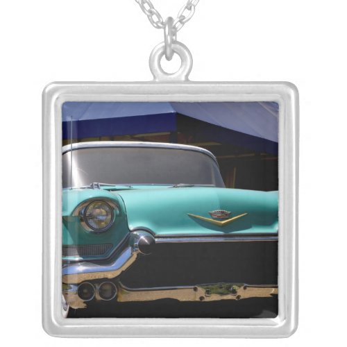 Elvis Presleys Green Cadillac Convertible in Silver Plated Necklace