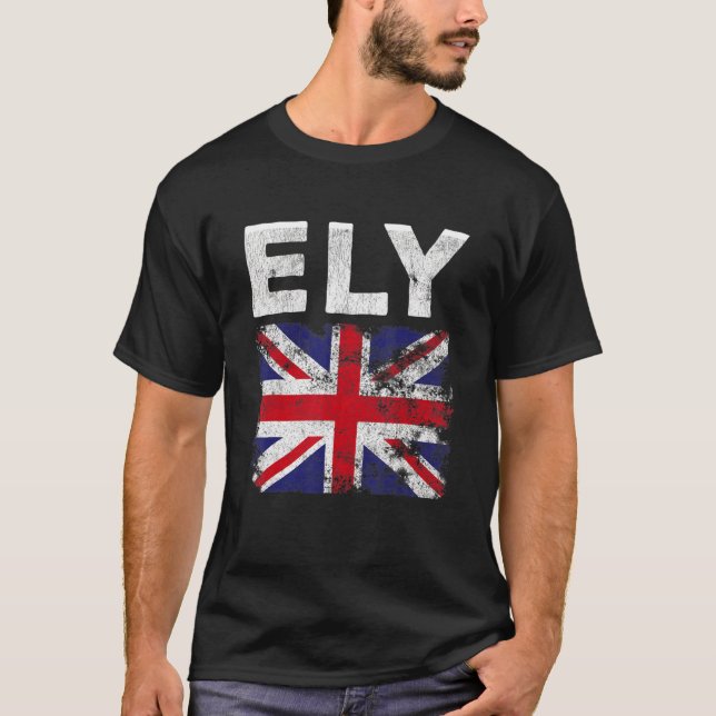 Ely  British Flag  Union Jack  England T-Shirt (Front)