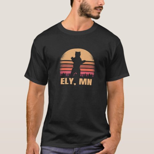 Ely Minnesota Vintage Bear MN Distressed 60S 70S 8 T_Shirt