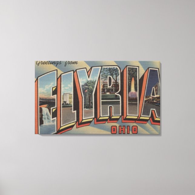 Elyria, OhioLarge Letter ScenesElyria, OH Canvas Print (Front)