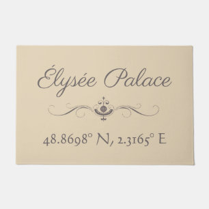 Élysée Palace Latitude Longitude Doormat