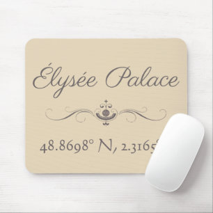 Élysée Palace Latitude Longitude Mouse Pad
