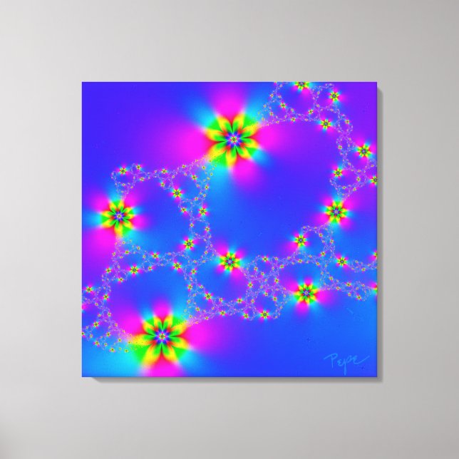  Elysian Floral Flow SemiAbstract art Canvas Print (Front)