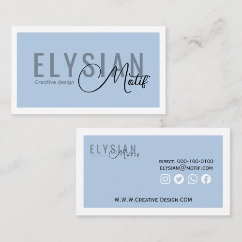 Elysian Motif Creative Business Card Business Card