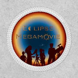 EM 3" Circle, White Stitching Patch