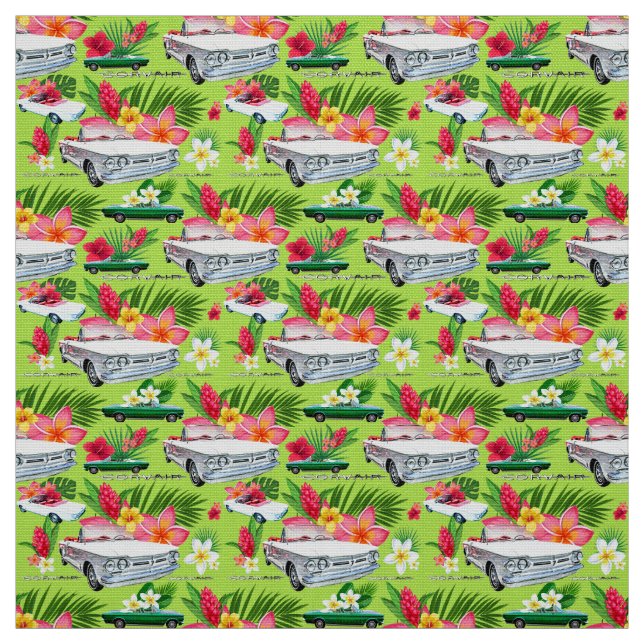 EM Convertible Corvair—green Fabric (Swatch)