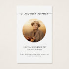 Em Memoria Spanish Funeral Photo Prayer Card