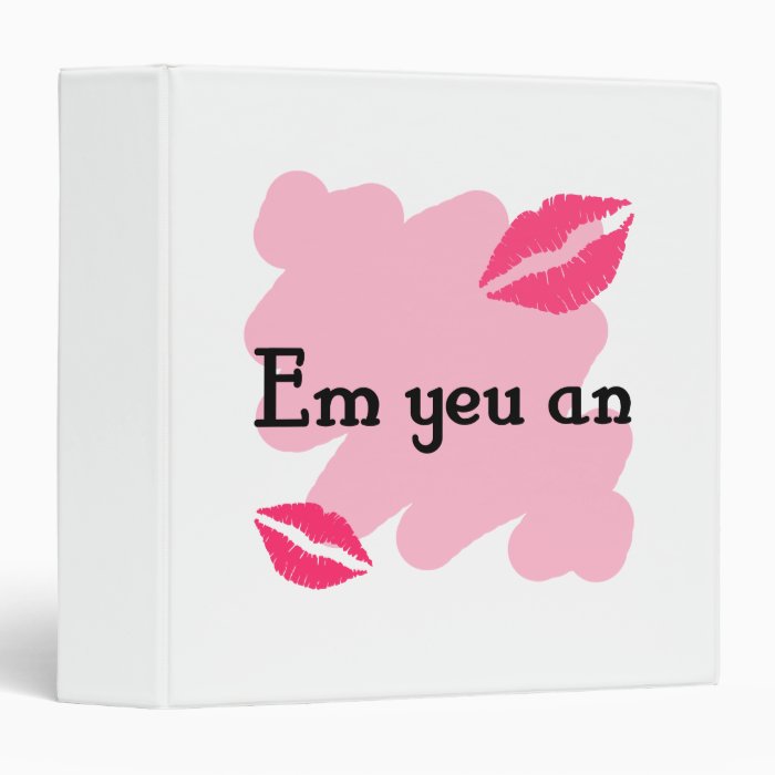 Em yeu an   Vietnamese I love you Vinyl Binders