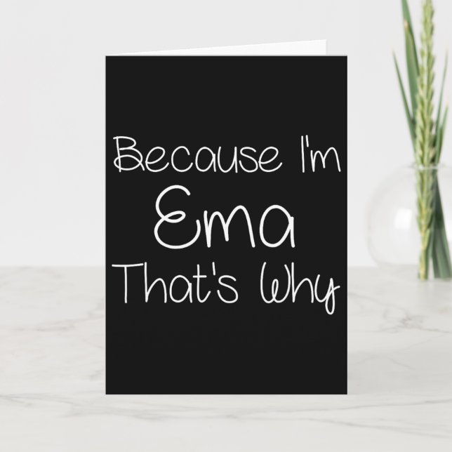 Ema Funny Personalized Birthday Women Name Gift Id Card (Front)