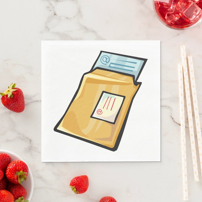 Email Envelope Digital Mail and Newsletter Napkins (Creator Uploaded)